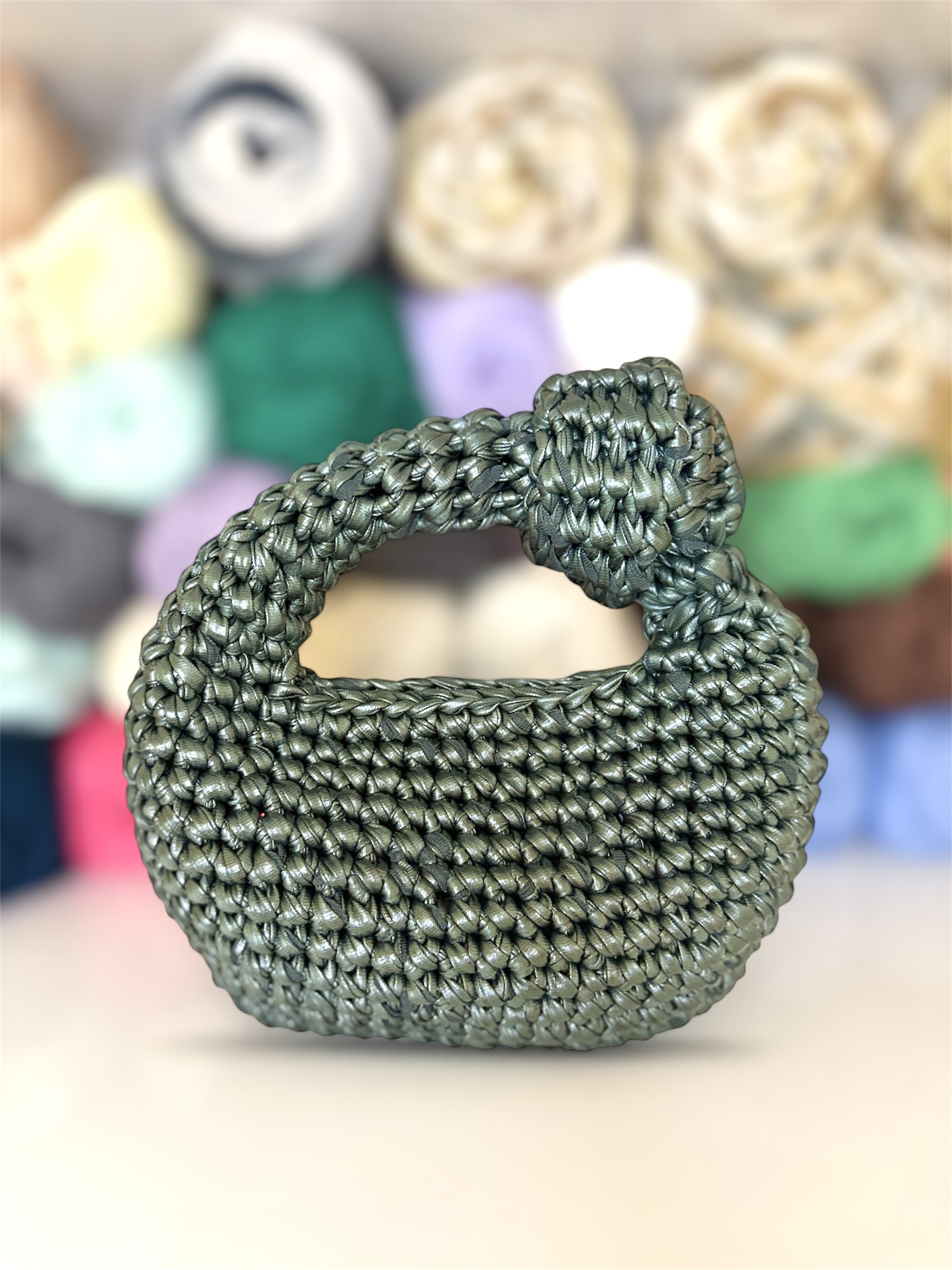 Luna knot bag — handmade crochet bags in the UAE