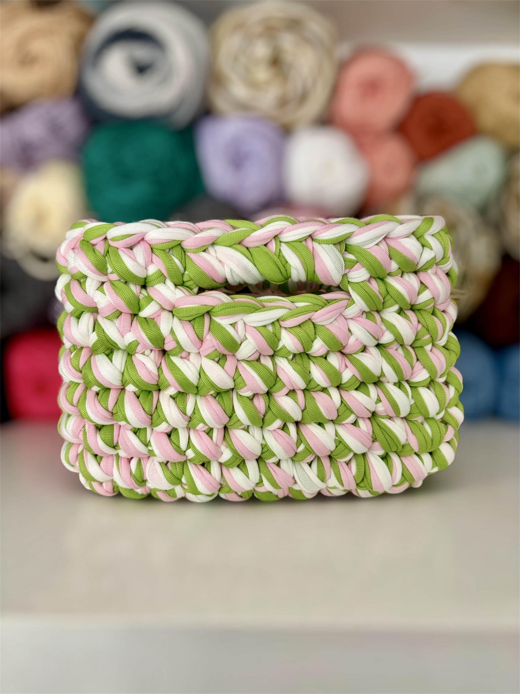 Zuri (strawberry matcha) — handmade crochet bags in the UAE