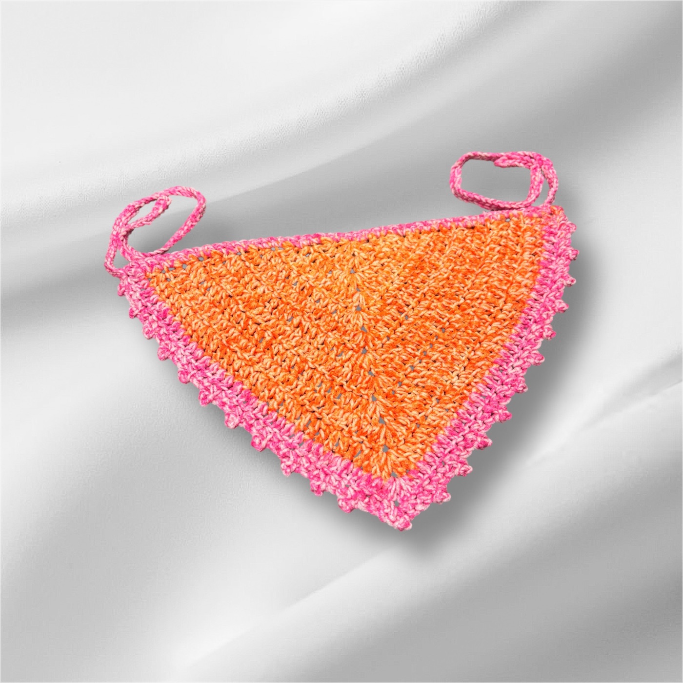 Picot Bandana (sunset) — handmade crochet accessories in the UAE