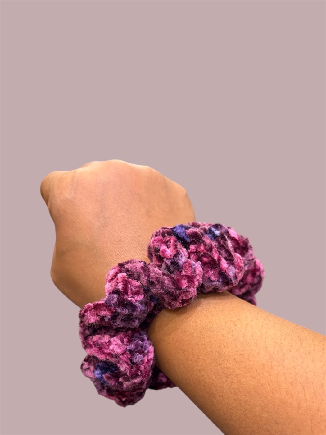 Burgundy velvet — handmade crochet accessories in the UAE