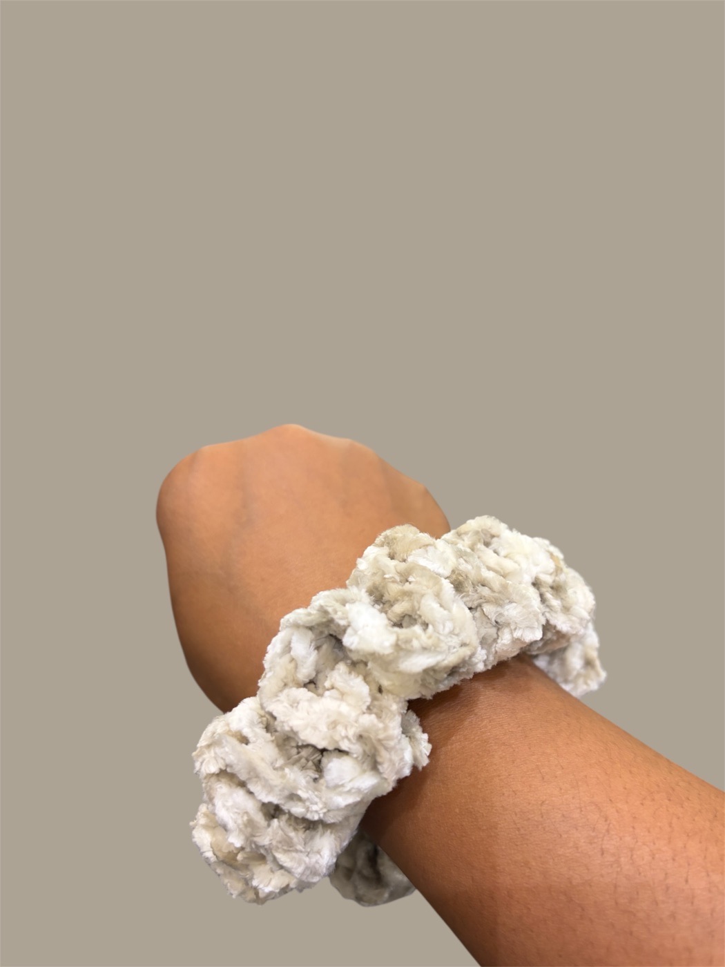 Grey mix velvet — handmade crochet accessories in the UAE