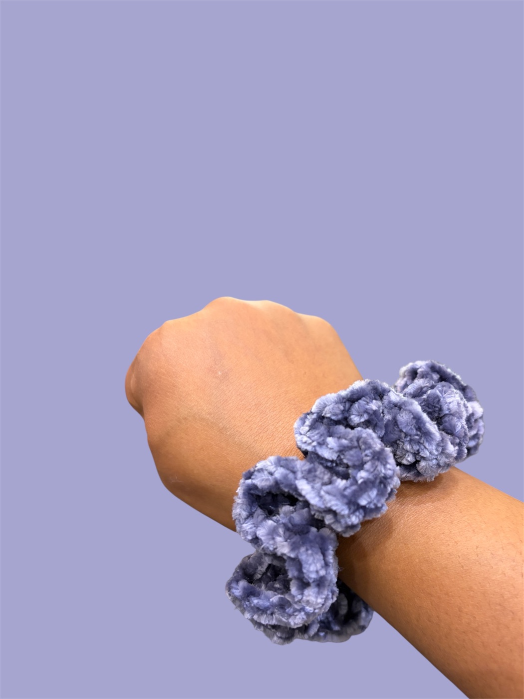 Navy velvet — handmade crochet accessories in the UAE